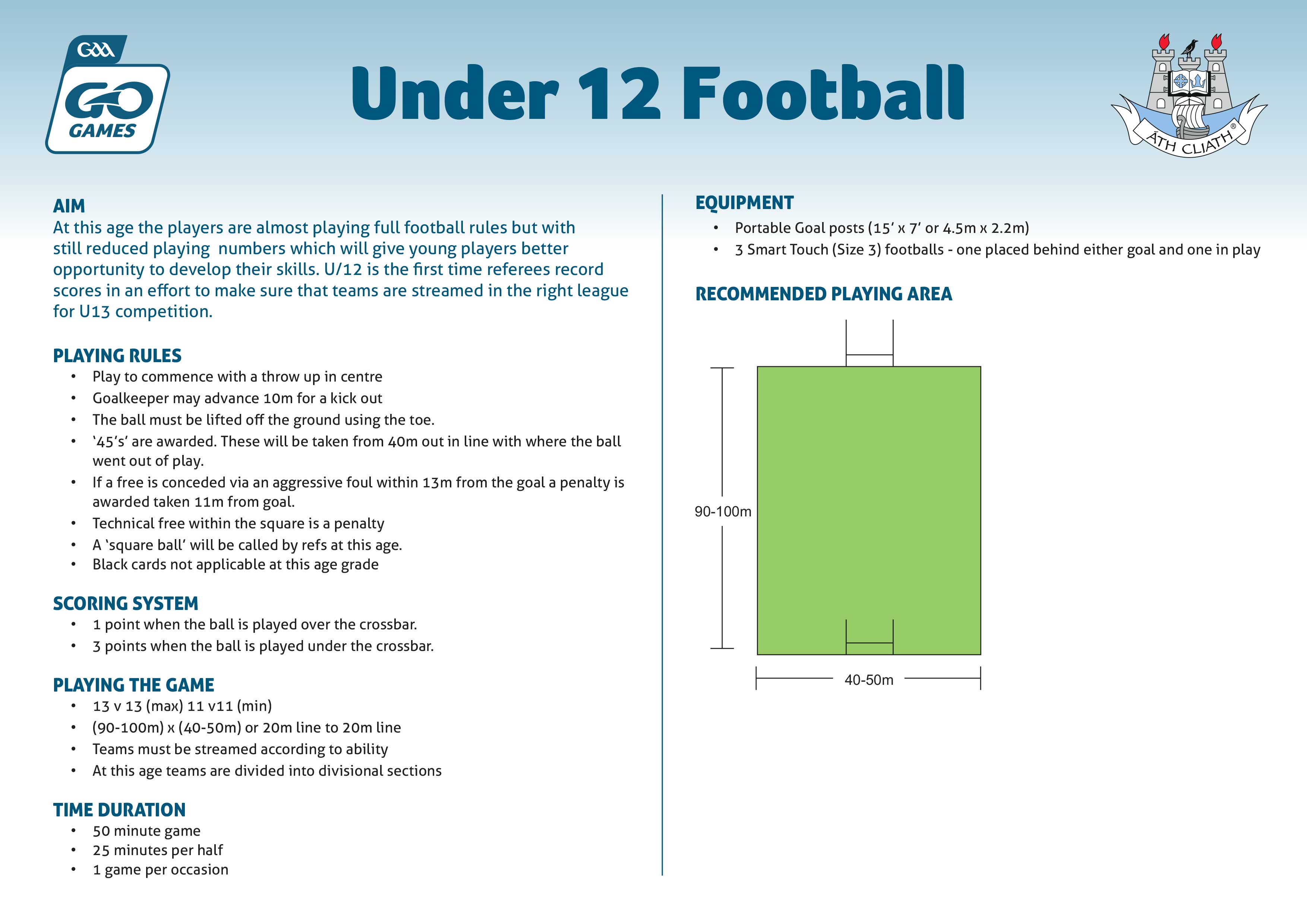 u12 football rules 2