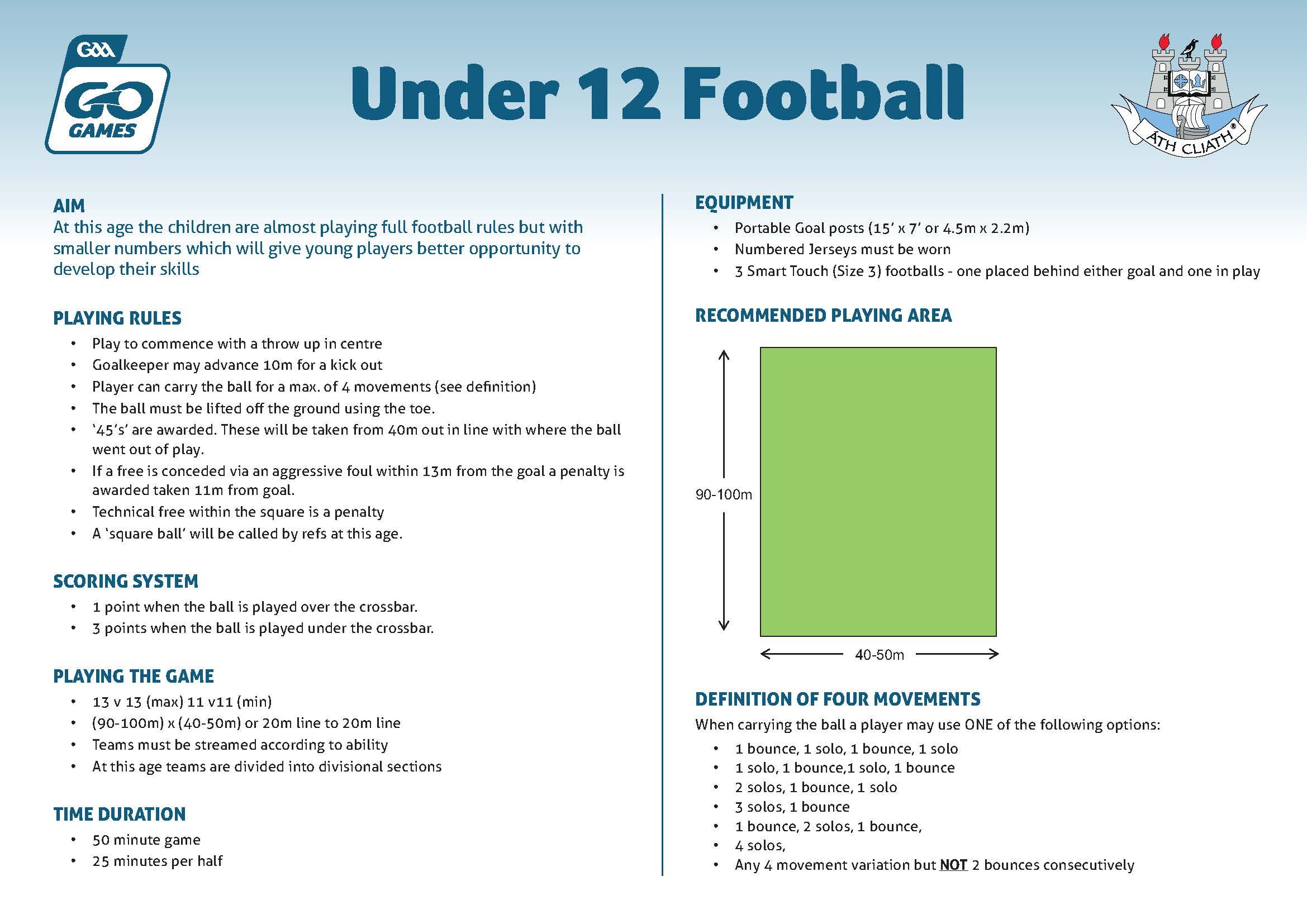 u12 football rules 2